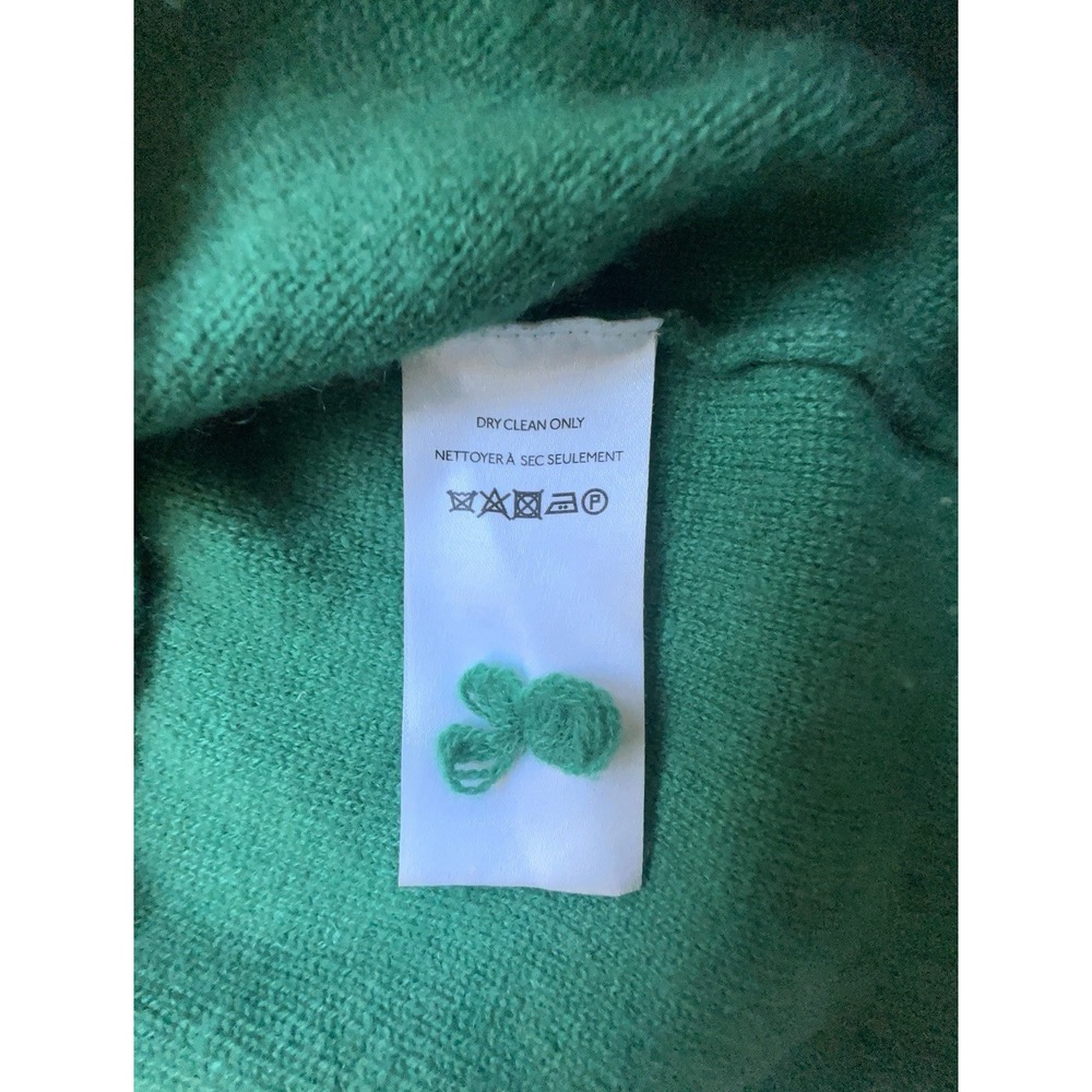 Pilcro Anthropologie Alani 100% Cashmere Mock Neck Cropped Sweater Green Size M - Picture 5 of 10